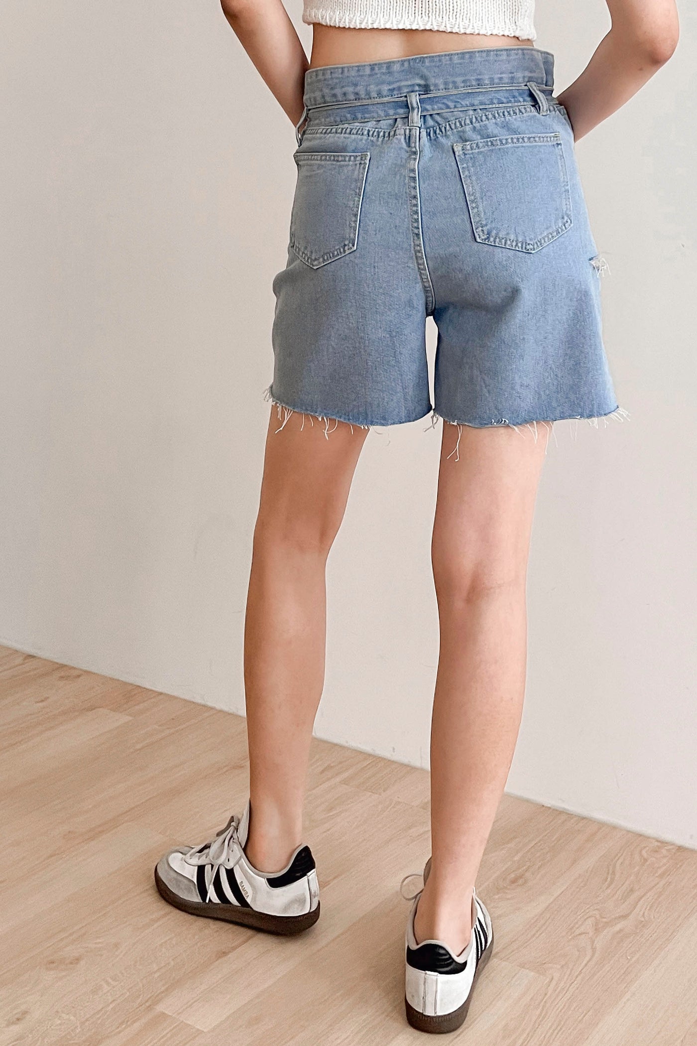storets.com Luna Paperbag Denim Shorts