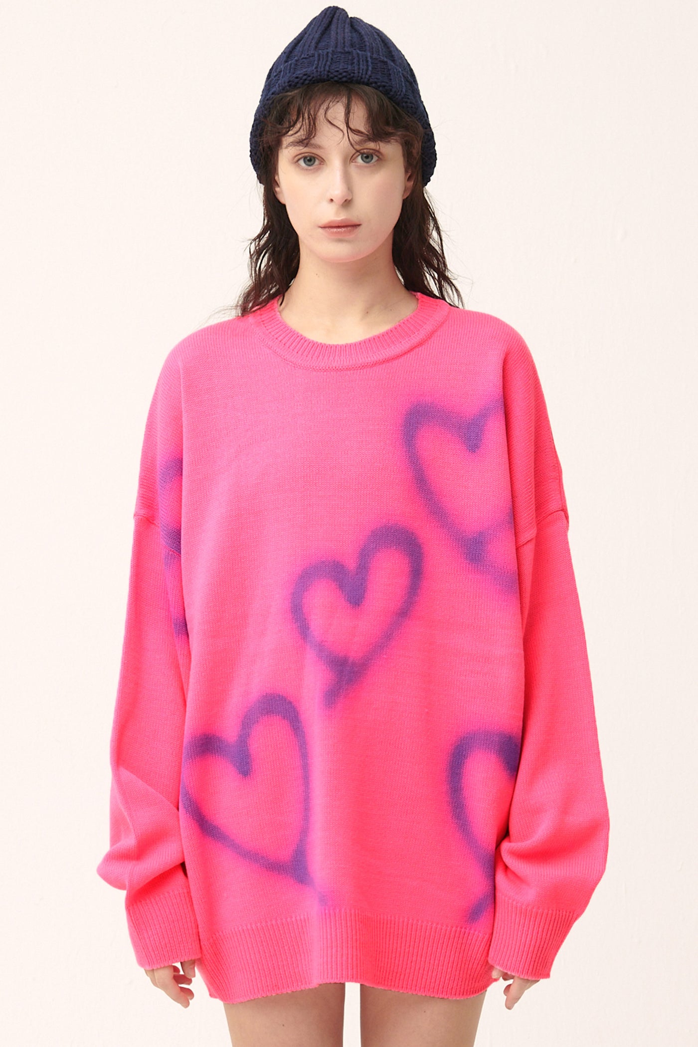 storets.com [NEW] Raya Heart Printed SweaterDress