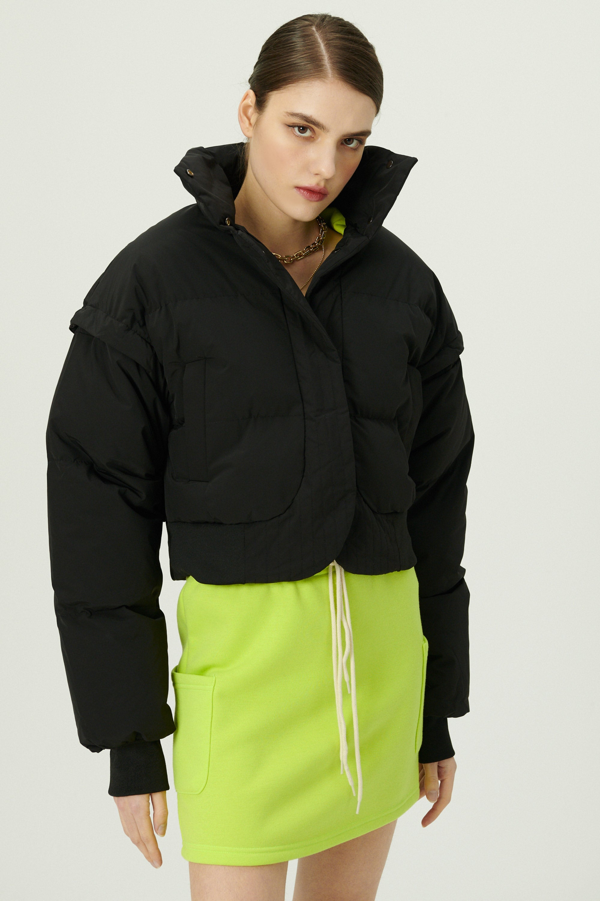 Cynlee Two-way Puffer Crop Jacket | Women's Jackets & Coats | storets