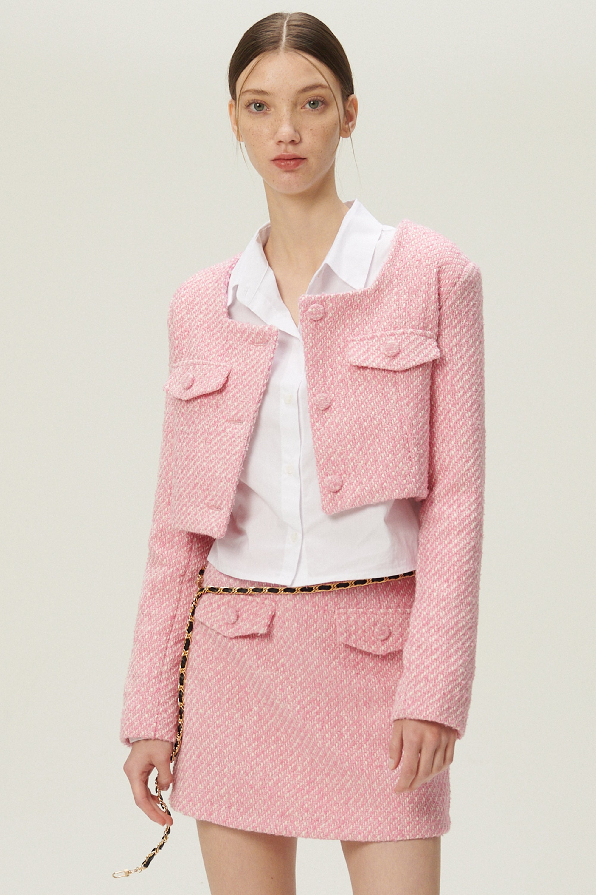 Pink Tweed Jacket
