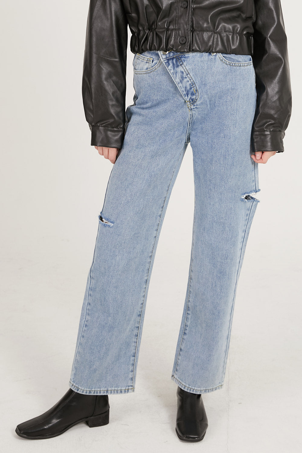 Ariana Wrap Front Fly Jeans | Women's Denims