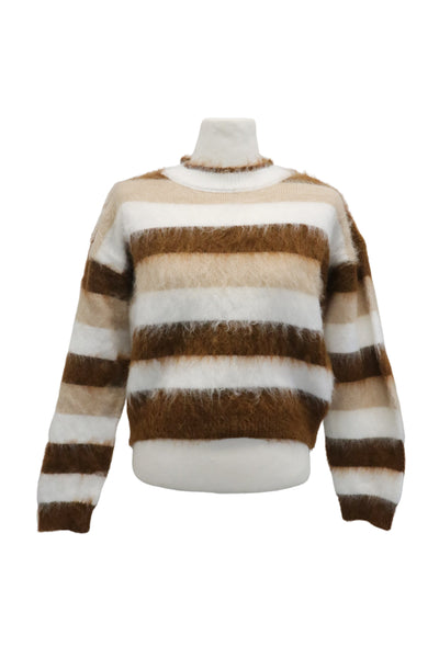 storets.com Ivanna Fuzzy Striped Sweater