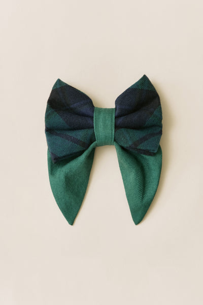 [COSONNE] Green Tartan Pet Sailorbows