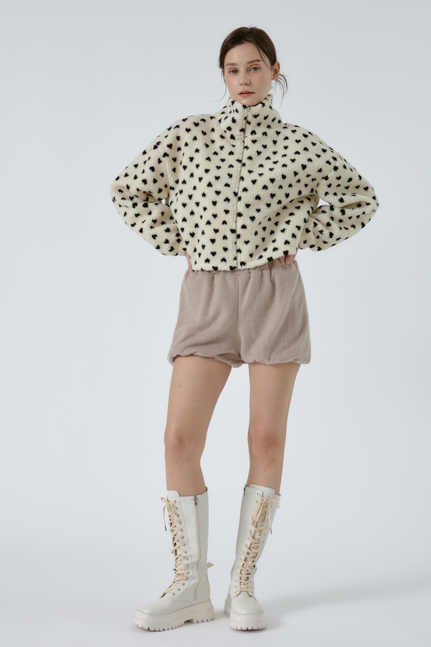 Violet Teddy Boucle Jacket