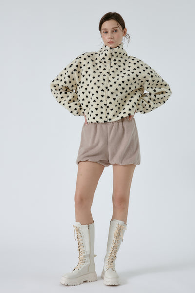 Violet Teddy Boucle Jacket