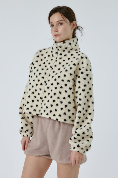 Violet Teddy Boucle Jacket