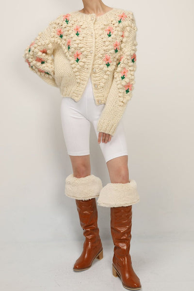 storets.com Lily Floral Embroidered Knit Cardigan