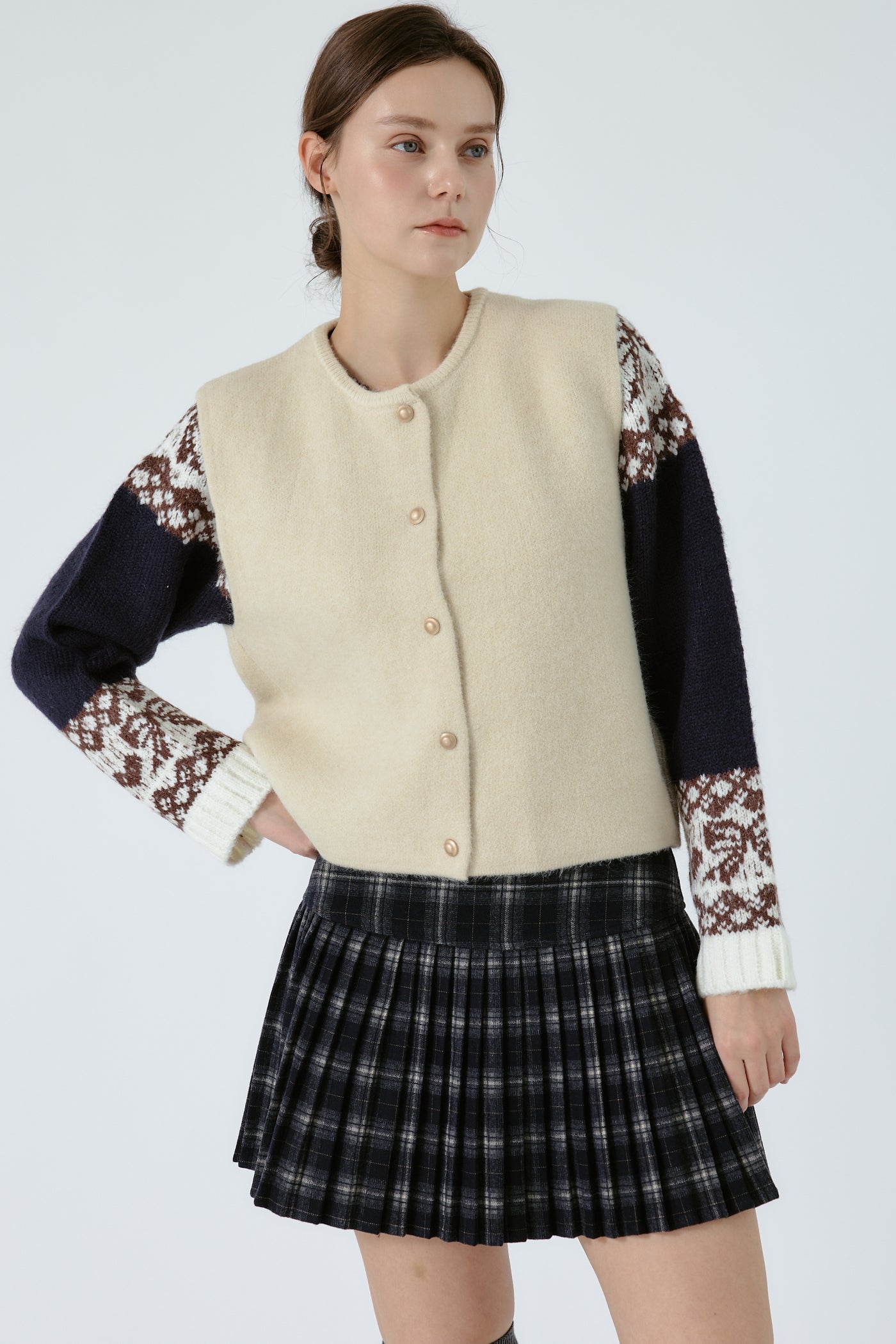 Lana Knitted Sleeveless Cardi Vest