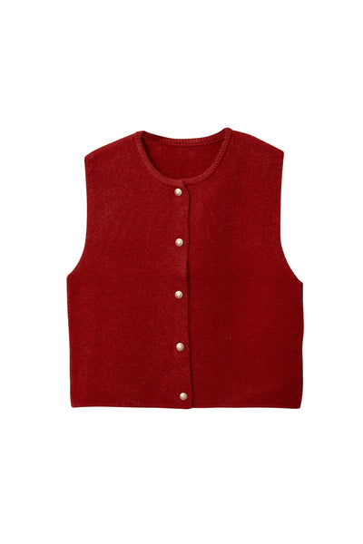 Lana Knitted Sleeveless Cardi Vest