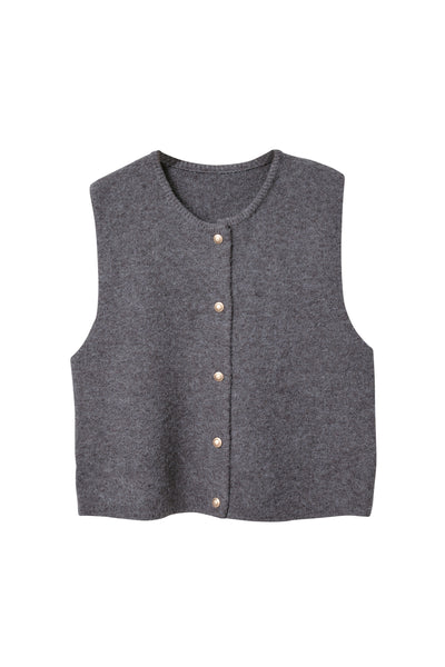 Lana Knitted Sleeveless Cardi Vest