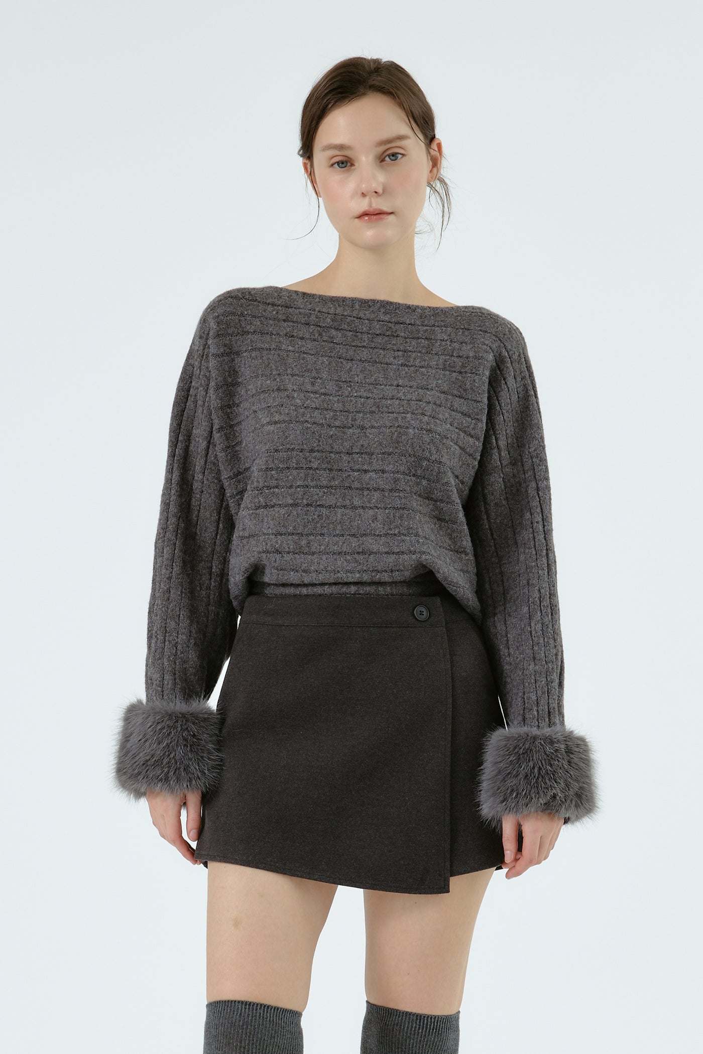 storets.com Aurora Sweater w/Faux Fur Cuff