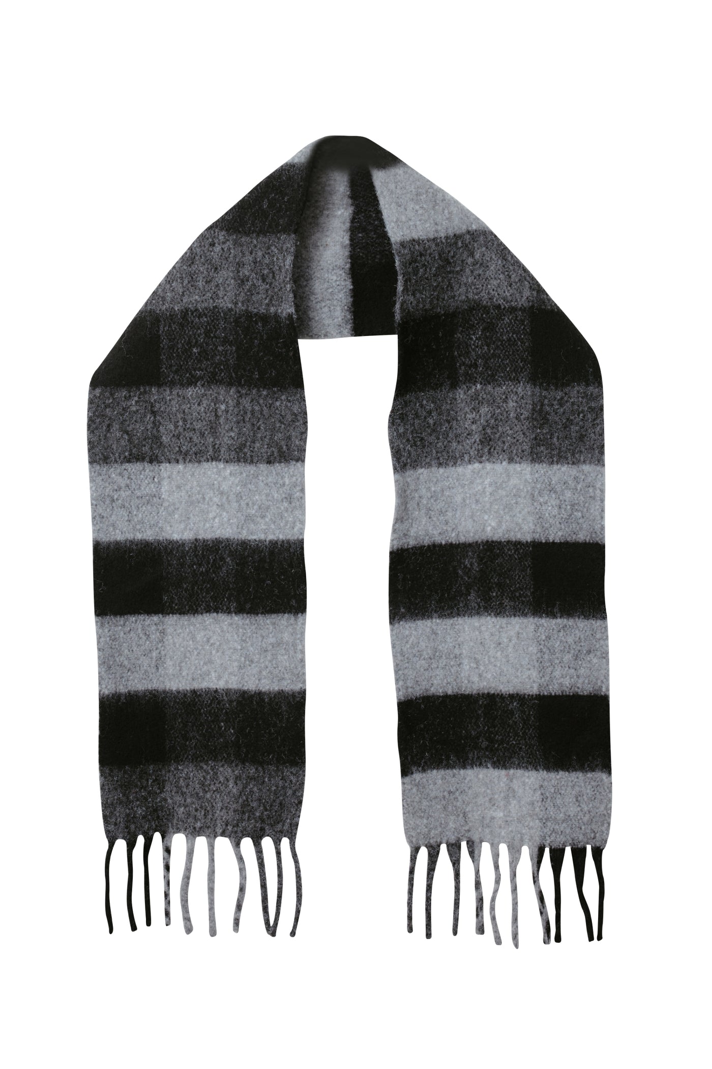 Chunky Striped Wool Blend Scarves