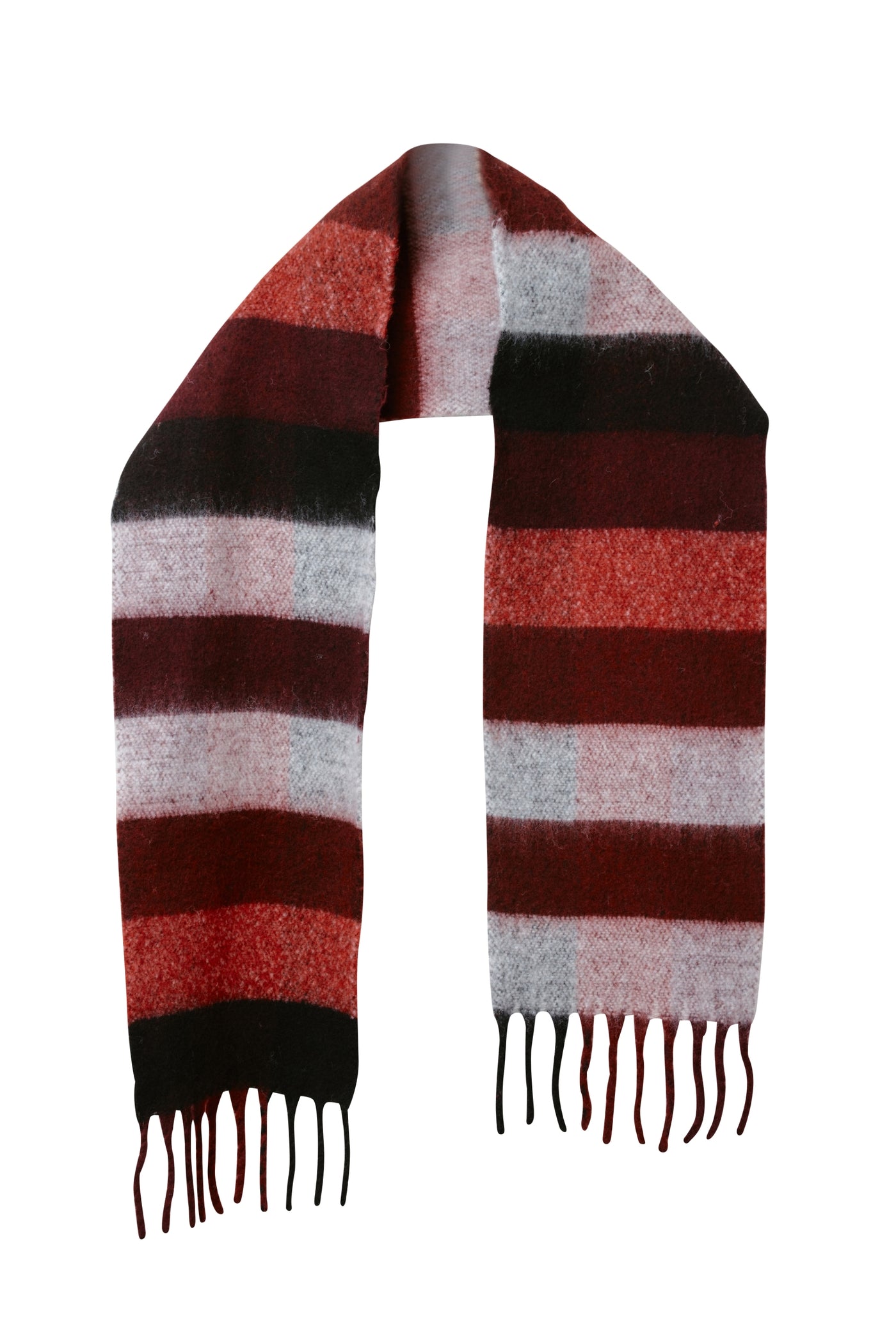 Chunky Striped Wool Blend Scarves