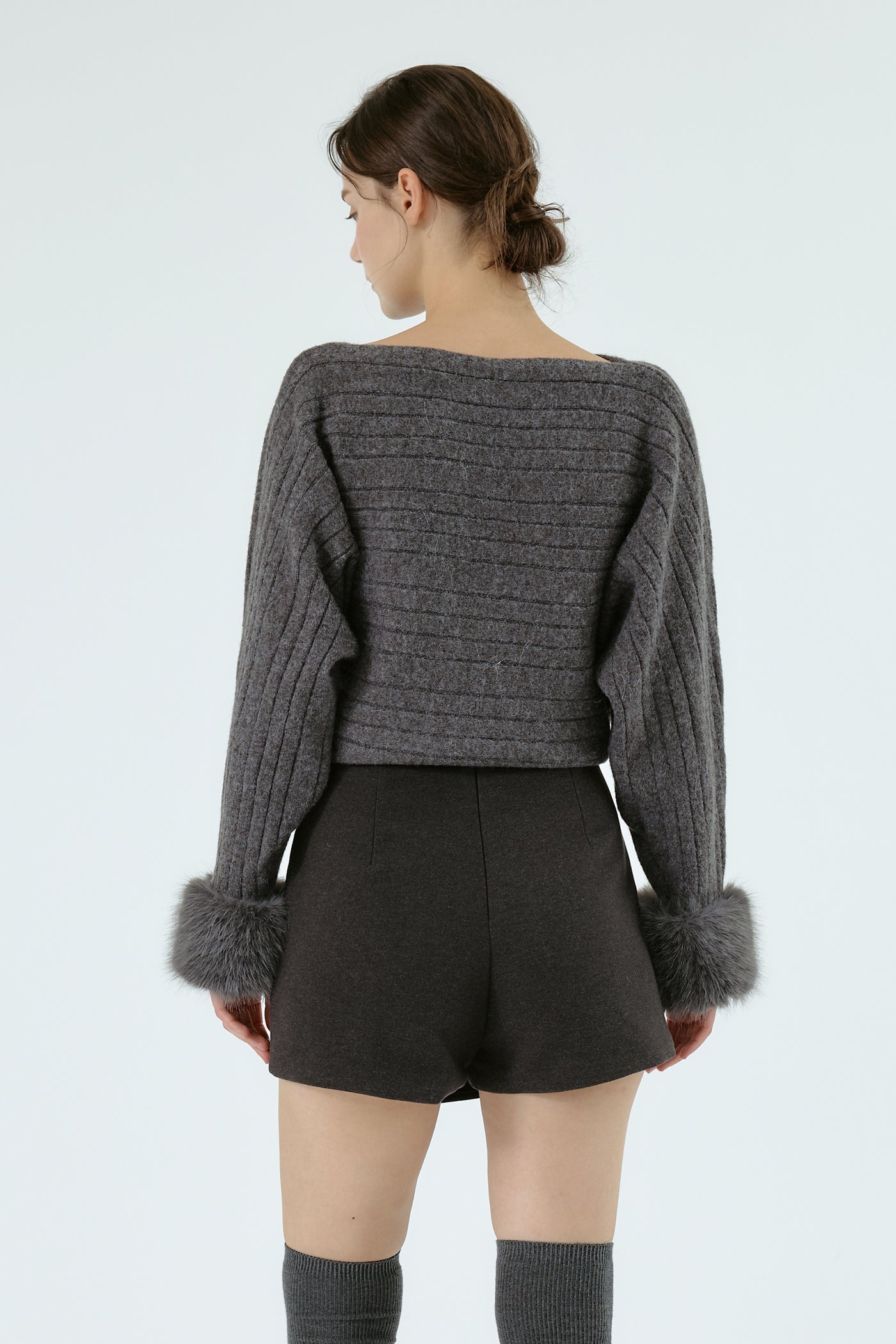 storets.com Aurora Sweater w/Faux Fur Cuff