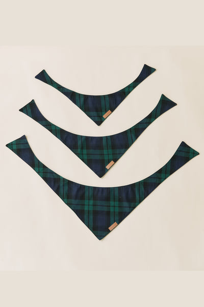 [COSONNE] Green Tartan Pet Bandanas