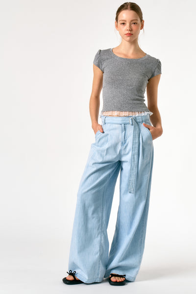 Alya Belted Wide Leg Jeans