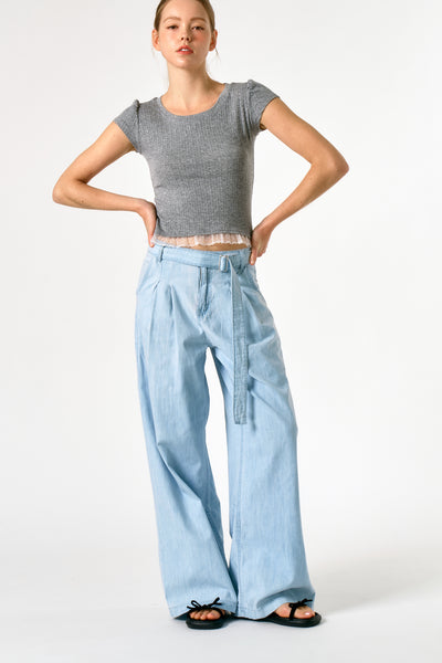 Alya Belted Wide Leg Jeans
