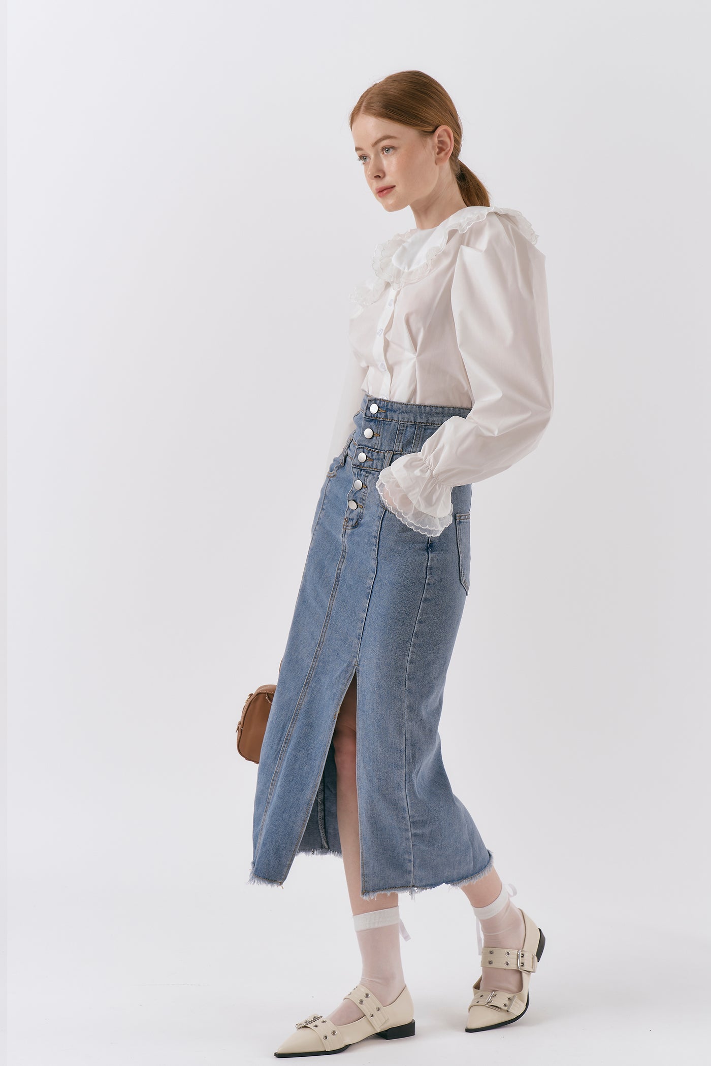 storets.com Ariana Highwaist Denim Skirt