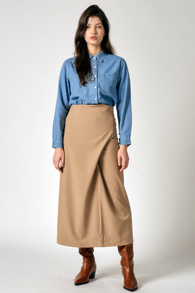 storets.com Hazel Wrap Effect Skirt