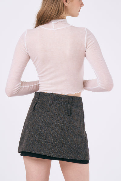 storets.com Mia Herringbone Mini Skirt