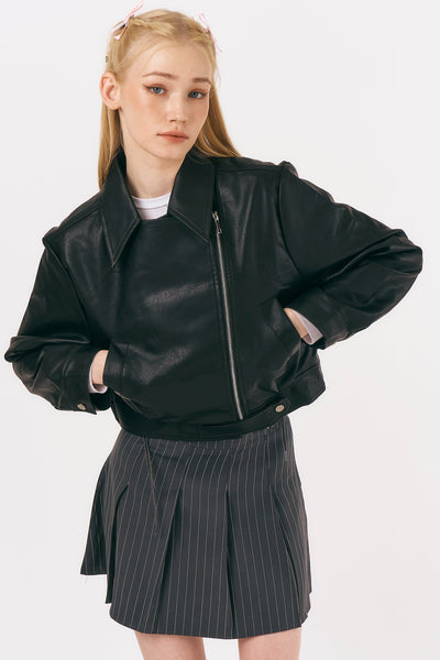 storets.com Mia Pleather Rider Jacket