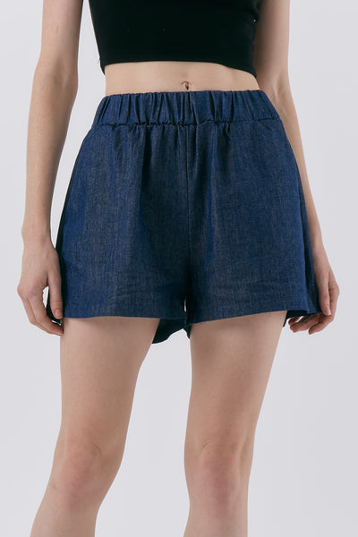 storets.com Miley Denim Shirt & Shorts Set