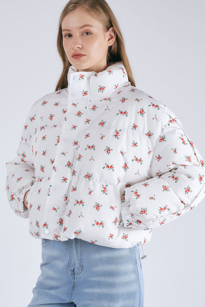 storets.com Rosie Floral Puffer Jacket