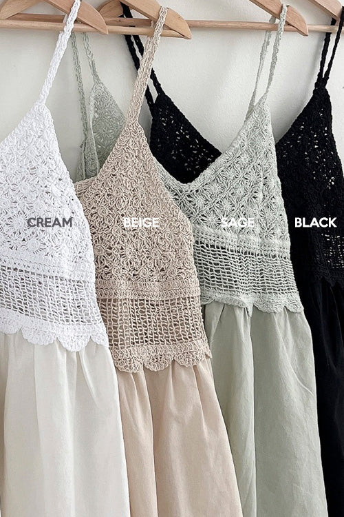 storets.com Sophia Crochet Maxi Dress