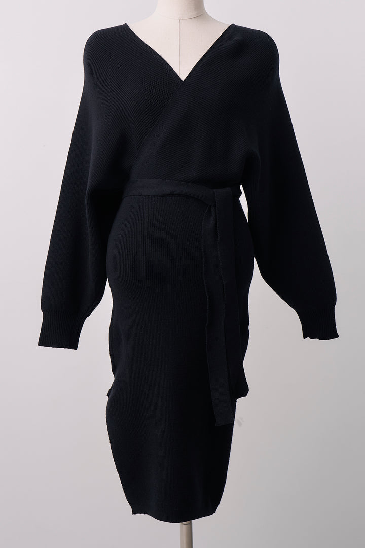 knee length dresses for ladies Erika Wrap Sweater Midi Dress