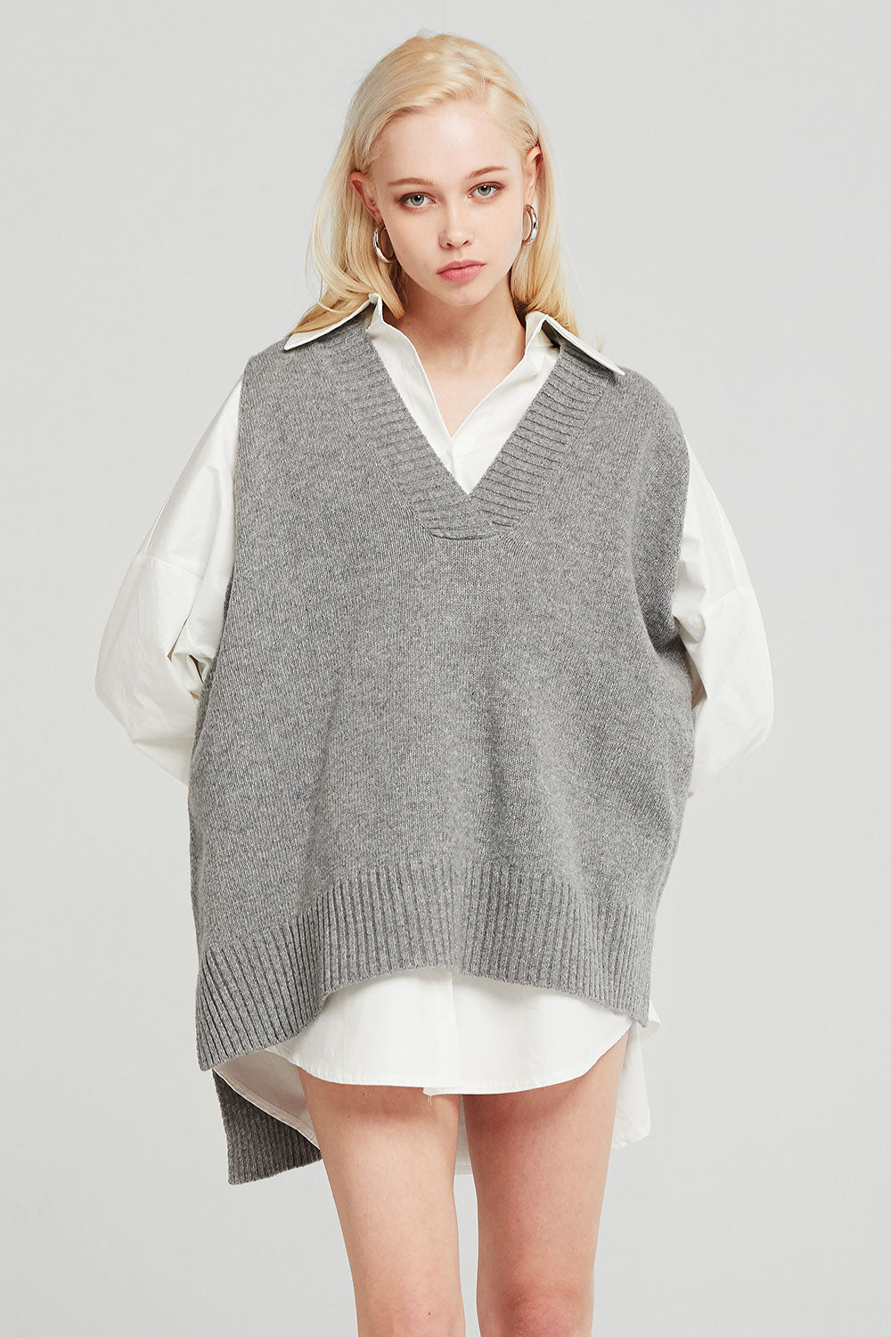 Lyla Oversized Knit Vest Women's Sweaters Knits storets