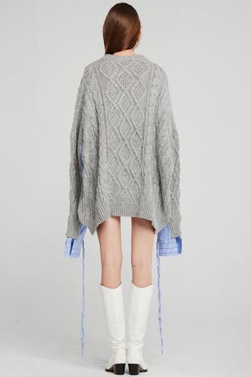 storets.com Sadie Shirt Combo Knit Pullover