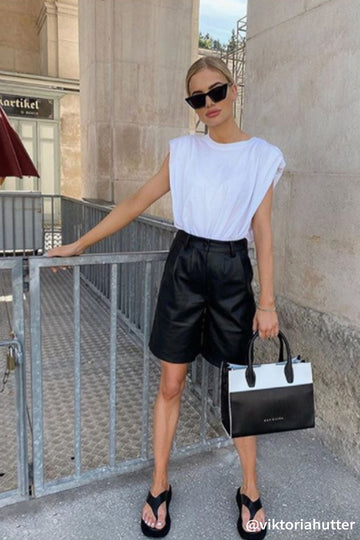 storets.com Elena Padded Shoulder T-shirt