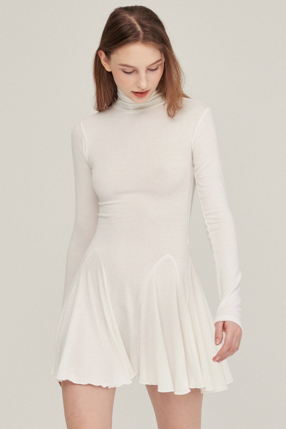 Adeline Fit & Flare Mini Dress - S/M White