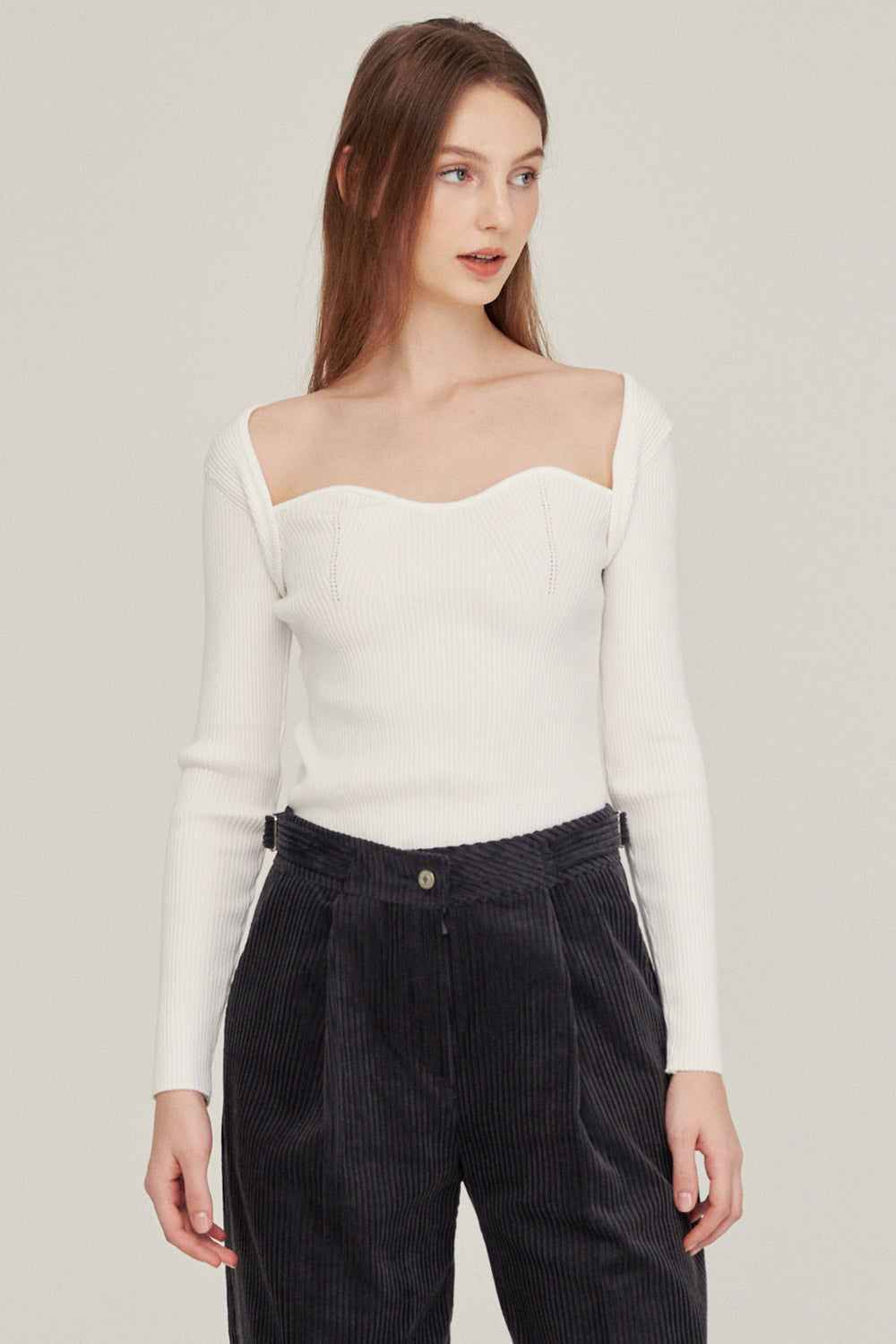 storets.com Enid Sweetheart Ribbed Top