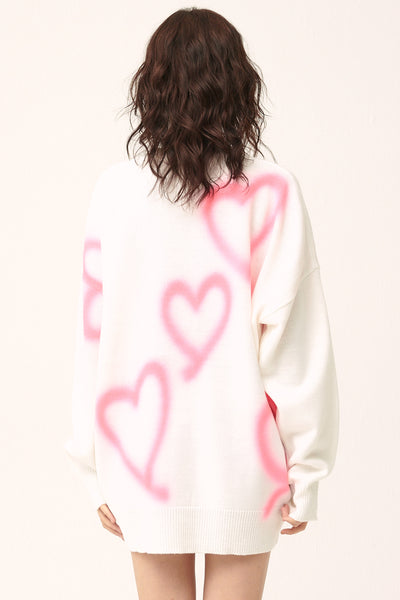 storets.com [NEW] Raya Heart Printed SweaterDress