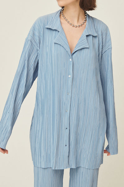 storets.com Maria Oversized Plisse Shirt