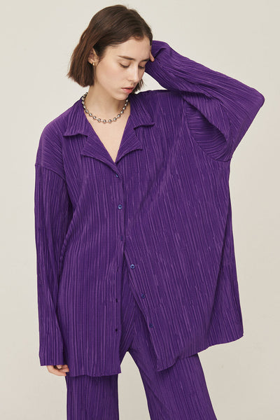 storets.com Maria Oversized Plisse Shirt