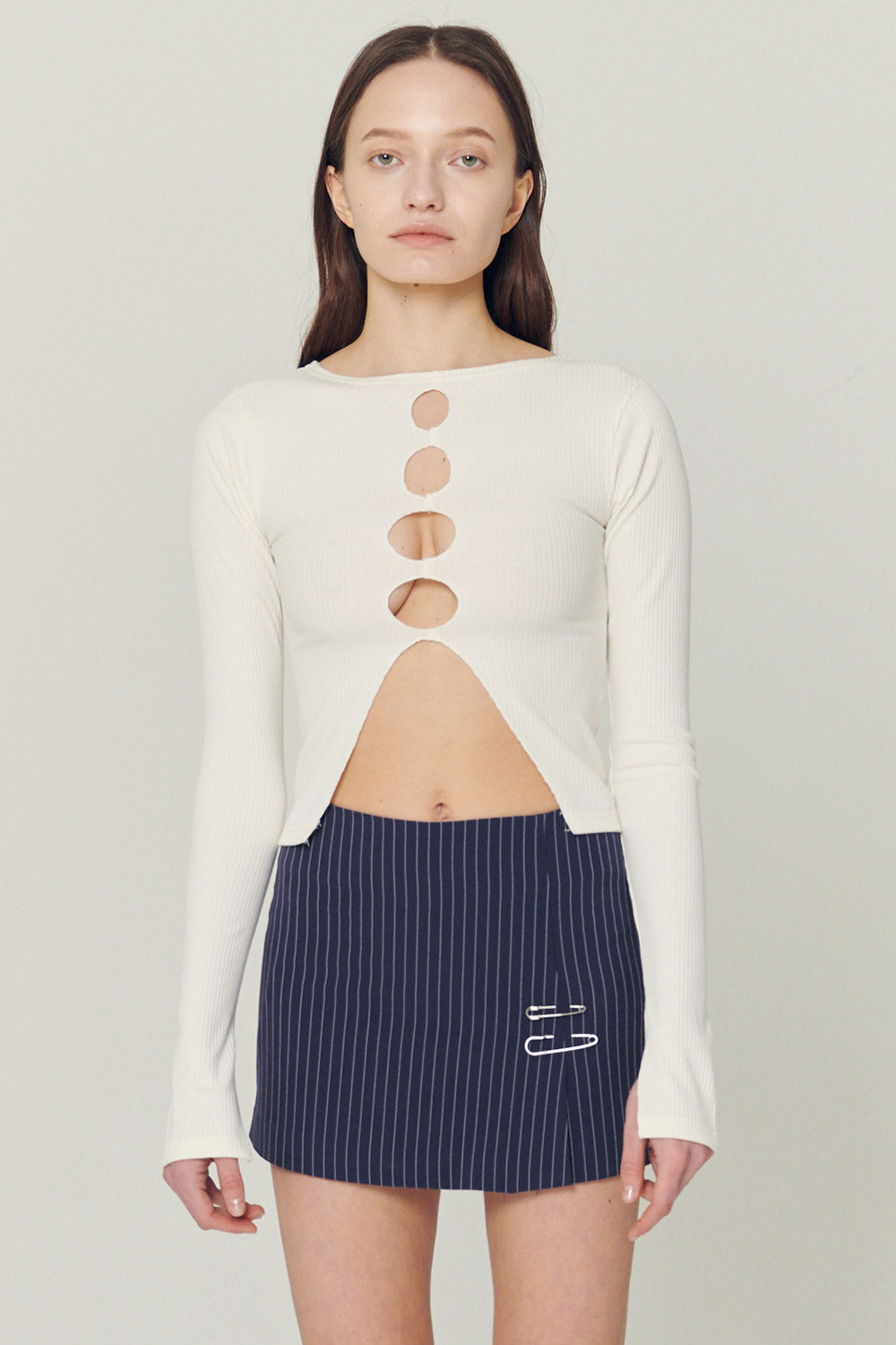 storets.com Remi Front Holes Ribbed Top