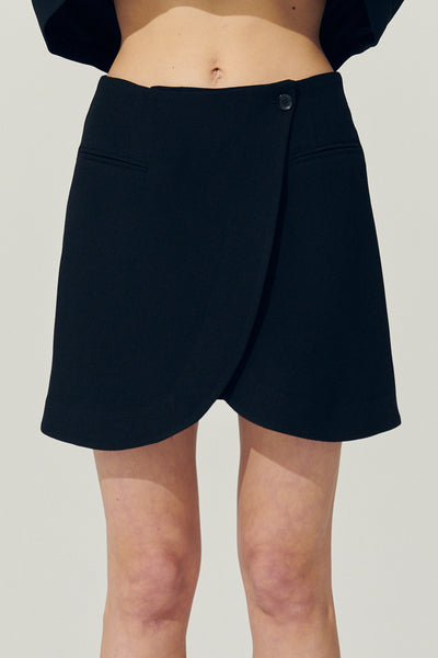 storets.com Re:born Eva Tulip Wrap Mini Skirt