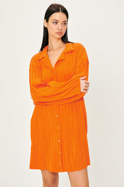 storets.com Sandra Plisse Shirt Dress
