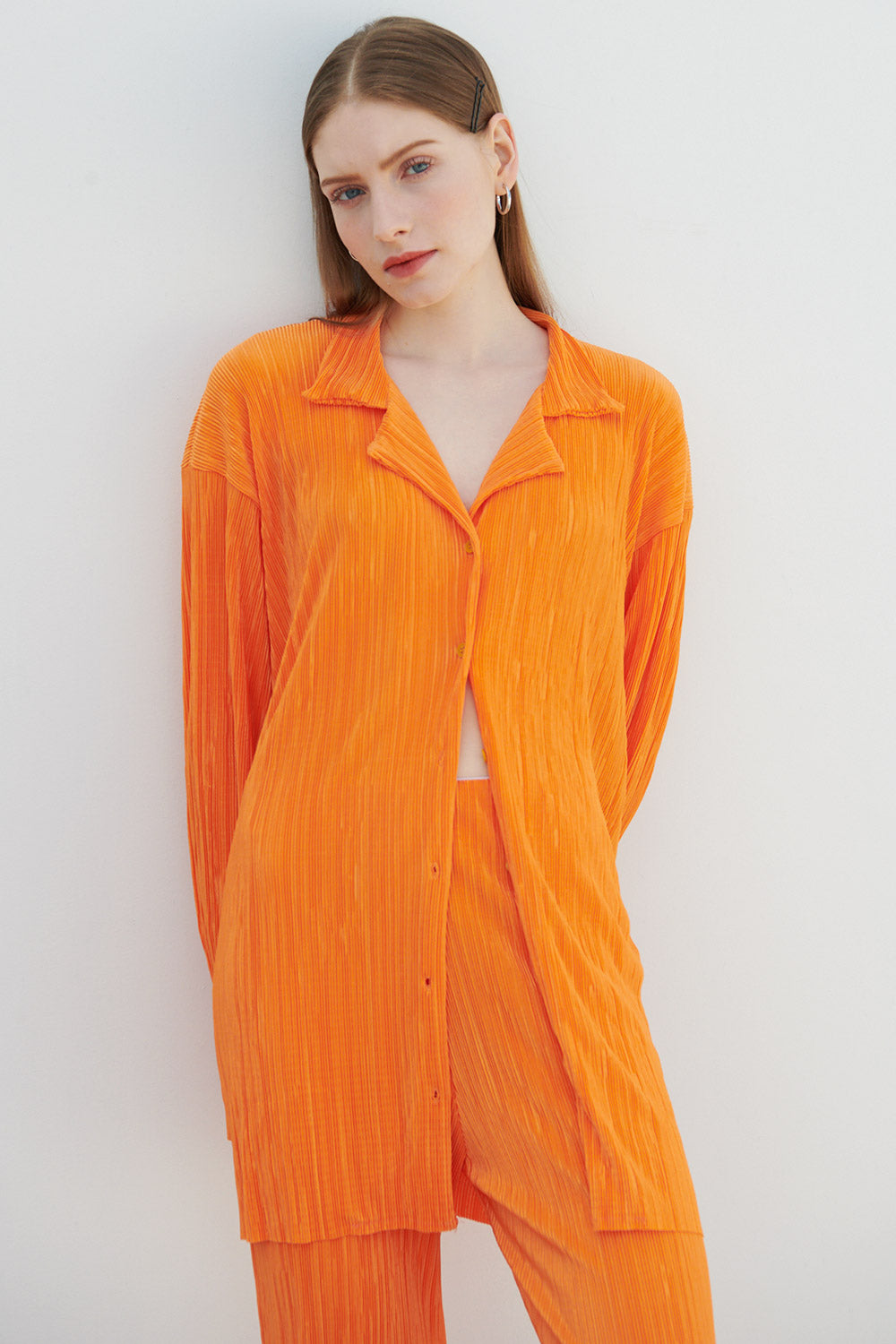 storets.com Maria Oversized Plisse Shirt