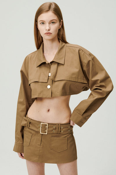 storets.com Tiffany Cropped Trench Jacket