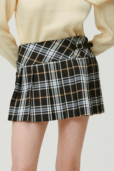 storets.com Bella Pleated Skirt in Plaid