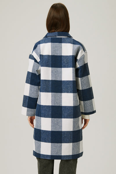 storets.com Dolly Double Breasted Coat in Plaid