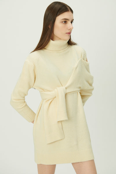 storets.com Victoria Tie Front Sweater Dress