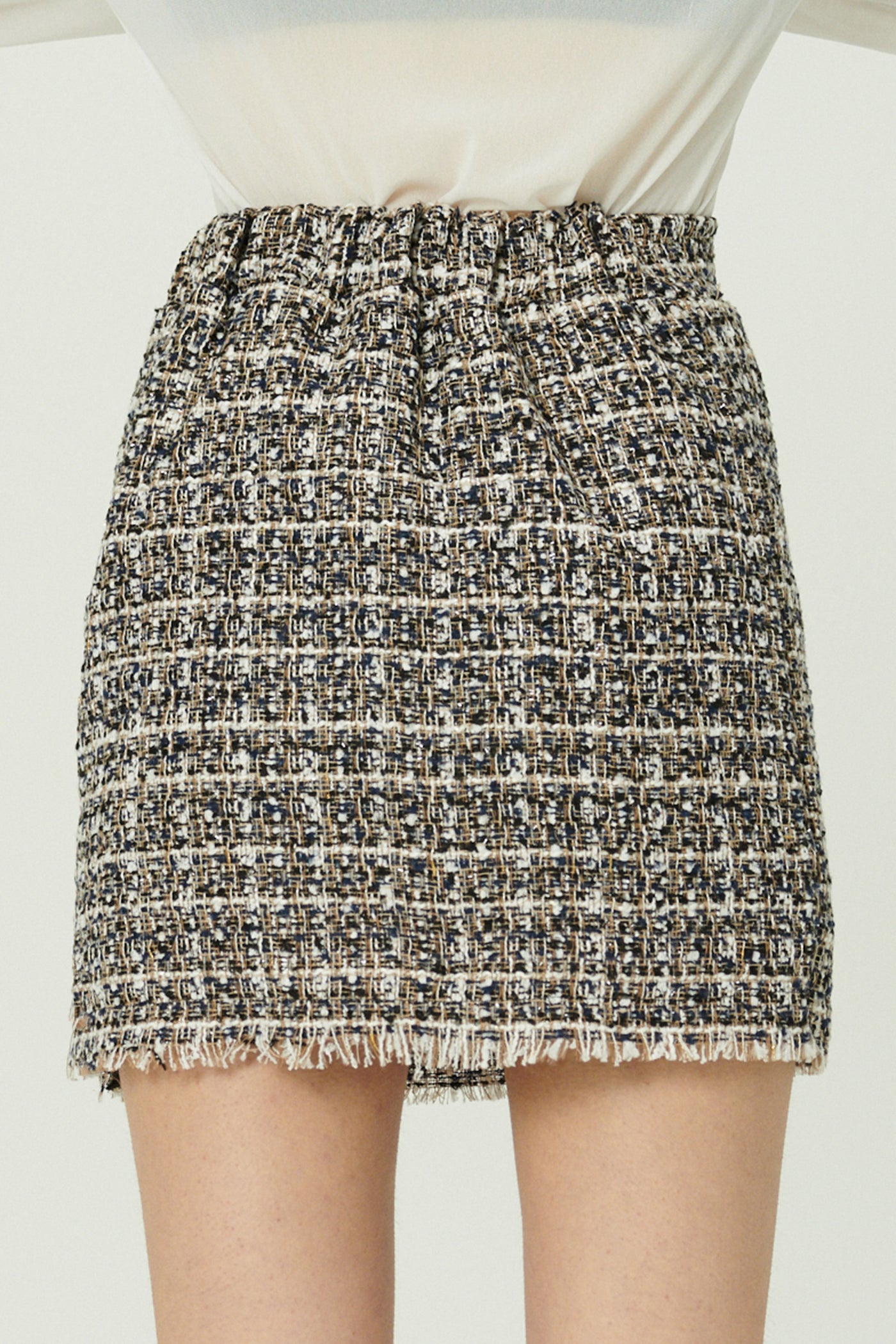 storets.com Diana Frayed Tweed Skirt