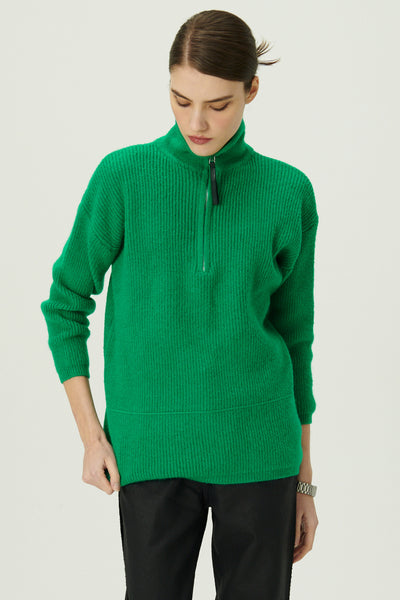 storets.com Aurora Half Zip Sweater/Mini Dress