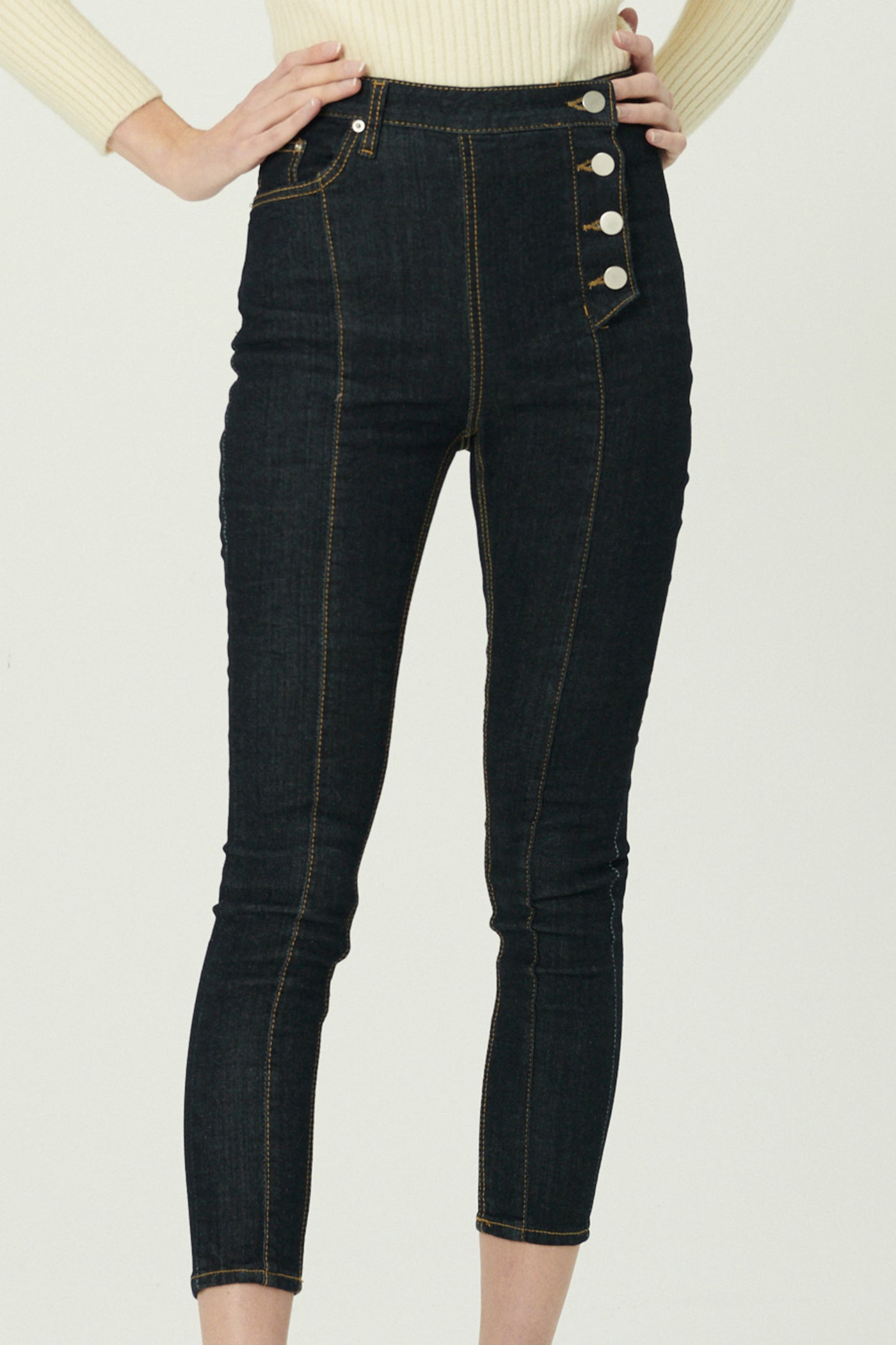 storets.com Riley Side Button Down Skinny Jeans