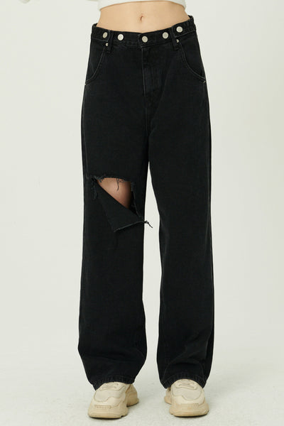 storets.com Elo Cutout Wide Leg Jeans