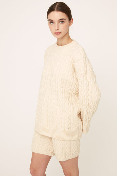 storets.com Ivy Cable Sweater n Shorts Set